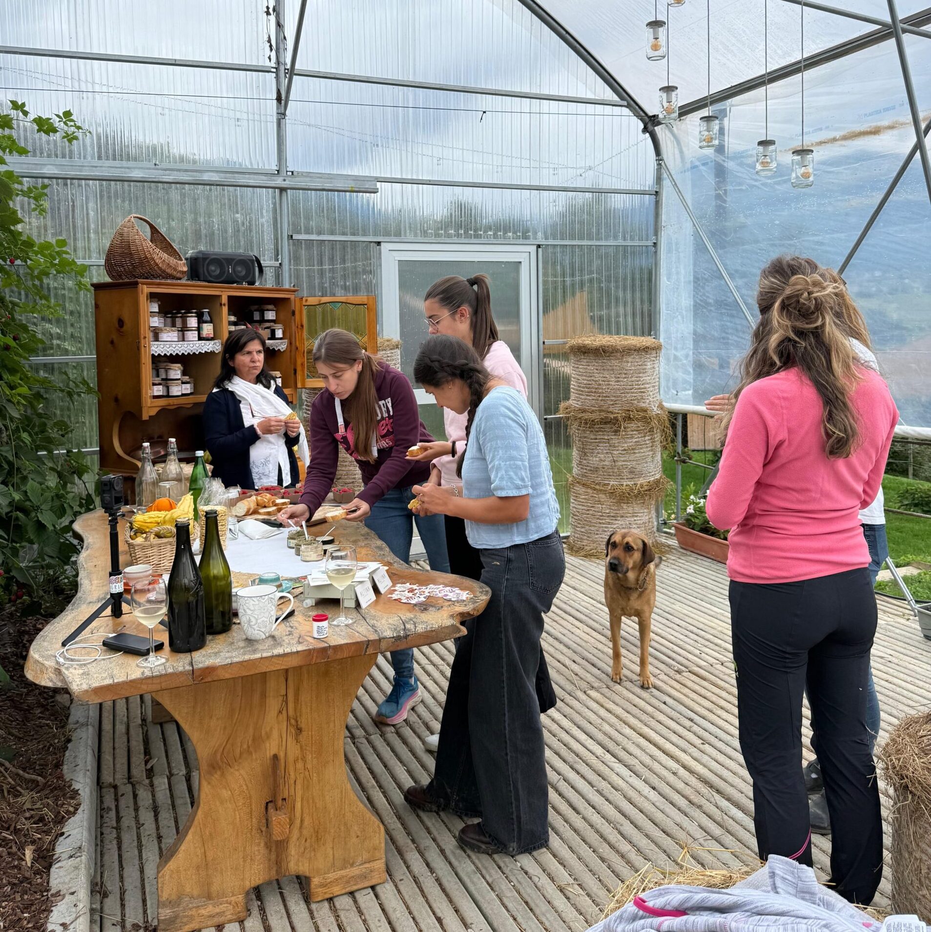Dettaglio del laboratorio di ricamo con Monica ad Agriconda