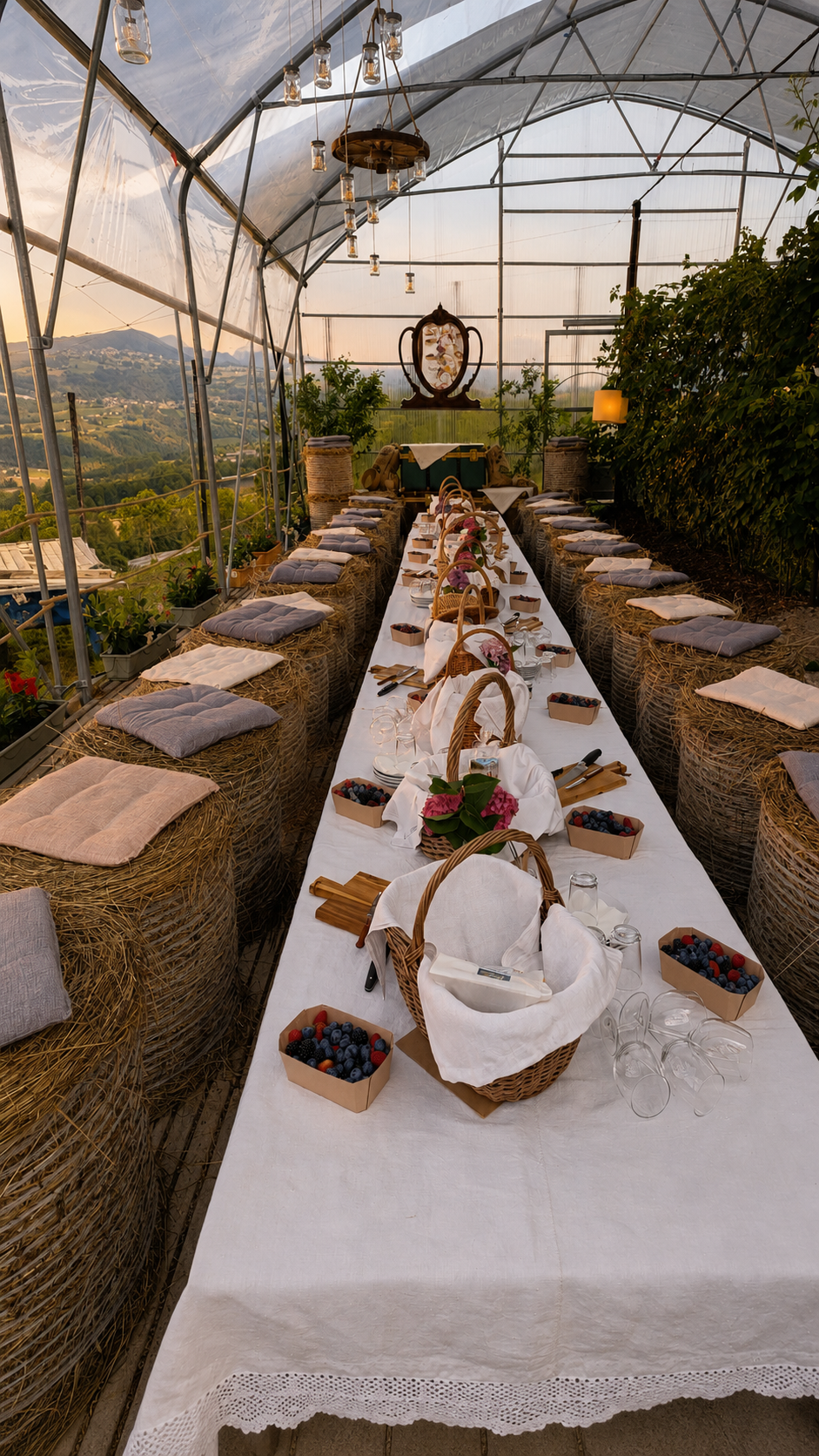Allestimento curato per un evento privato alla Gioconda