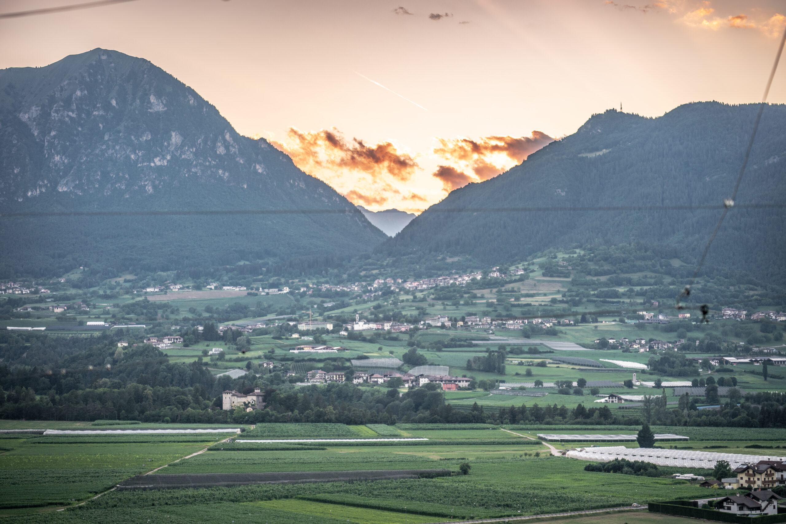 Vista sulle Valli Giudicarie al tramonto