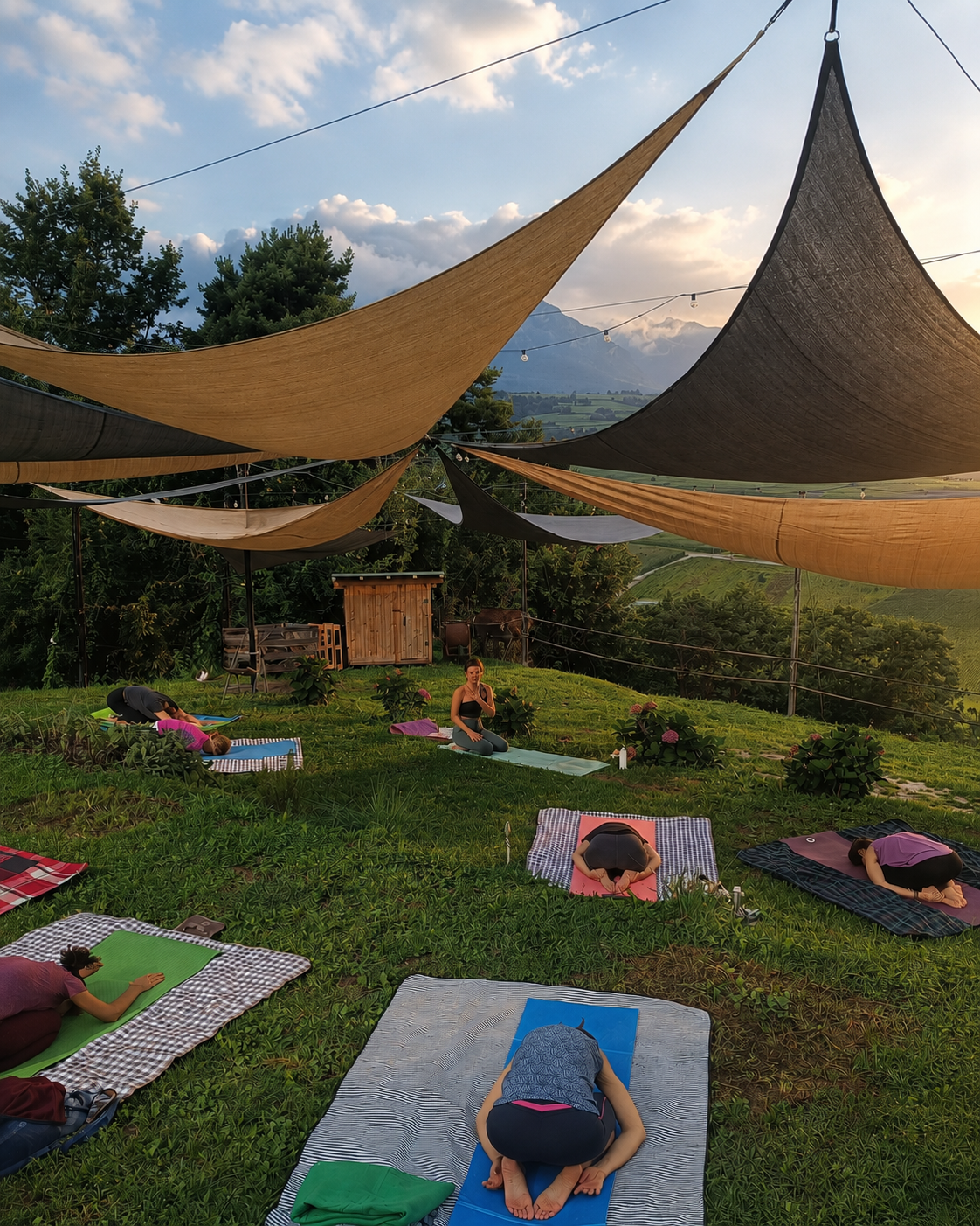 Yogonda yoga al tramonto alla Gioconda da Agriconda